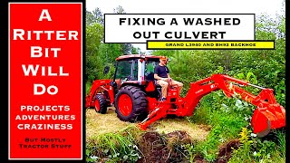 KUBOTA BACKHOE CULVERT FIX L3940 and BH92 [upl. by Culhert]