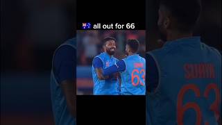 🇦🇺 all out for 66 runs trending indvsnz indvsnzlivematch cricket [upl. by Ecyob572]