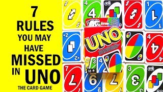 7 Rules You May Have Missed In UNO The Card Game  How To Play Correctly [upl. by Oivlis]