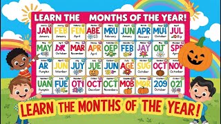 Learn Months of the Year for Kids  Fun and Easy Learning  Educational Video With Choco Kids Learn [upl. by Lehcnom]