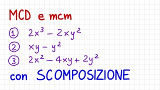 MCD e mcm di POLINOMI con scomposizione 2  MP15 [upl. by Ahscrop]