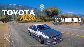 Forza Horizon 5 AE86 Drift Down Hill 4k Extreme Setting [upl. by Moht134]