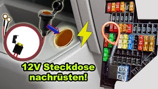 12V STECKDOSE IM FAHRZEUG NACHRÜSTEN  TUTORIAL  FACTOREM [upl. by Nitsrik]