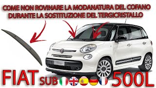 Non rovinare la modanatura del cofano con il tergicristallo  FIAT 500L 500l fiat500l [upl. by Nylednarb]