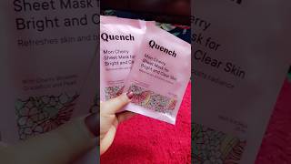 Quench Sheet Mask For Bright And Clear Skin sheetmasks [upl. by Redvers]