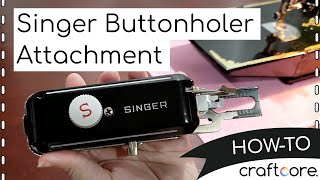 Singer Buttonholer Sewing Machine Attachment  Demonstration Simanco no 160506 [upl. by Ahsela]