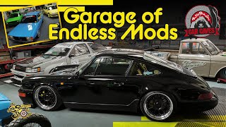 Modified Mecca Car Cave Garage Tour  Hardcore custom VWs [upl. by Trixi]