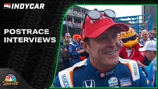 IndyCar Series POSTRACE INTERVIEWS Chevrolet Detroit Grand Prix  6224  Motorsports on NBC [upl. by Dudden]