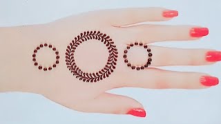 latest simple mehndi design back handmehandi ka designstylish design churi and paisa design trick [upl. by Artap]