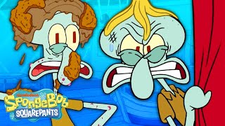 Saddest Moments in Squidwards Life 😢  SpongeBob [upl. by Aisayt]