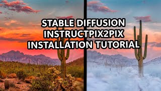 INSTRUCTPIX2PIX IN STABLE DIFFUSION  How to install and use InstructPix2Pix [upl. by Ennirok]