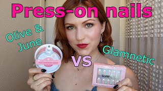 Olive amp June VS Glamnetic  Press on nail comparison  review [upl. by Sayer]