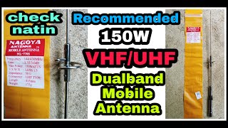 Nagoya NL770S Mobile Antenna  VHFUHF  SWR CHECK  Recommended  Good for mobiling [upl. by Worrad]