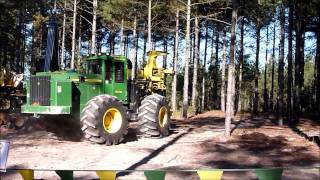 John Deere 843K Feller Buncher [upl. by Pasco675]