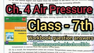 7th Std Geography Chapter 4 Question Answers  Air pressure  7th std chapter 4 answers [upl. by Heber]