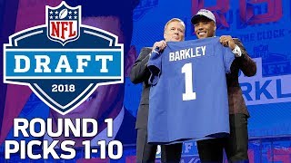 Picks 110 Trades QB Surprises amp MORE Round 1  2018 NFL Draft [upl. by Novhaj]