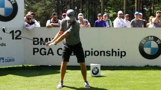 Justin Rose golf swing faceon Driver BMW PGA Wentworth May 2017 [upl. by Jeno]