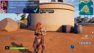 Receive your next objective in Sanctuary or any Seven Outpost Fortnite Locations [upl. by Gobert]