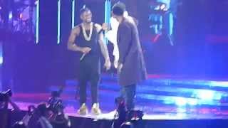 Usher brings out Chris Brown August Alsina Kid Ink amp Jeremih live URXTOUR LA [upl. by Helfand]