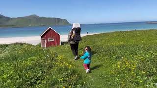 Ramberg Beach in lofotenNorway [upl. by Tevis926]