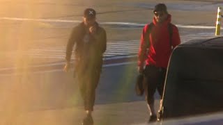 Neymar and Dani Alves arrive in Rosario for Messi wedding [upl. by Oribelle]