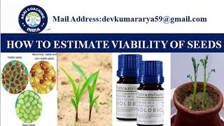 Seed Viability Test with DK Arya Sir  How to test Seed Viability  Seed Viability Test Practical [upl. by Yrrac720]