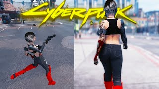 TPP Comparison Animation Redone Mod vs No Mod  CYBERPUNK 2077 [upl. by Anaes845]