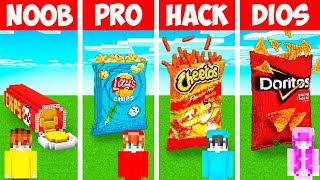 Minecraft NOOB vs PRO Base Secreta en BOLSA de PAPAS FRITAS [upl. by Eiramyma485]