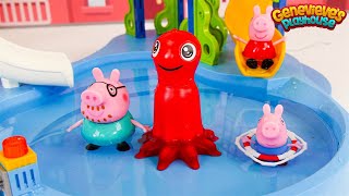 Peppa Pig Get a New Pool amp Paw Patrol Hot Day Toy Videos for Kids [upl. by Zoi718]