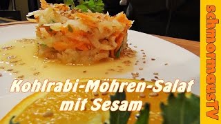 KohlrabiMöhrenSalat mit Sesam  Rohkostsalat  Kohlrabisalat [upl. by Leighton]