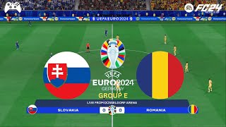 FC 24  Slovakia vs Romania  UEFA Euro 2024 Gameplay [upl. by Ellebana]