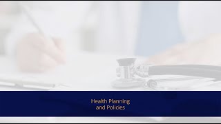 Health Planning and Policies [upl. by Thetes]