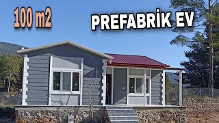 PREFABRİK EV TURU NET 100 M2  Prefabrik Ev İnceleme [upl. by Aiciles601]