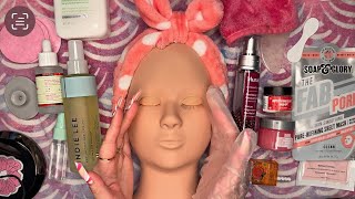 ASMR  Facial Skincare on A Mannequin 👀💆‍♀️ soft whispering tapping [upl. by Liahcim492]