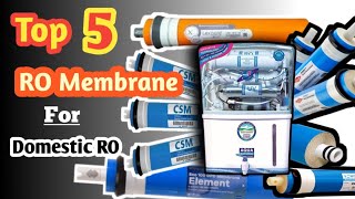 Top 5 RO Membrane In India 2024  Best RO Membrane For Domestic RO  RO Membrane [upl. by Aiveneg838]