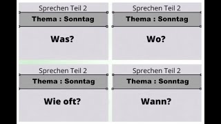 Thema Sonntag KonuSonntag TELC DeutschAlmanca A2 PrüfungSınavSprechen Teil 2 Konuşma Bölüm 2 [upl. by Bissell]