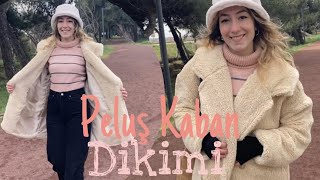 PELUŞ KABAN DİKİMİ  ASTARLI KOLAY KABAN NASIL DİKİLİR [upl. by Garris537]