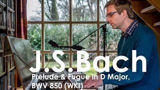 JSBach  Prelude amp Fugue in D Major BWV 850 WK I  Wim Wintersclavichord [upl. by Enelahs]