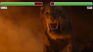 Simba vs Scar WITH HEALTHBARS  Final Fight  HD  The Lion King 2019 [upl. by Trill]