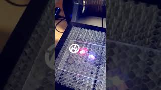 Haotian 5W UV laser machine engraving on clear acrylic [upl. by Gottwald887]