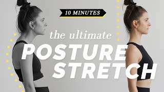 Fix your posture and reduce backpain  10 Minute Daily Stretch Routine [upl. by Salahcin]