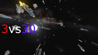 3 cruisers vs 30 corvettesSpace engineers battle [upl. by Guria879]