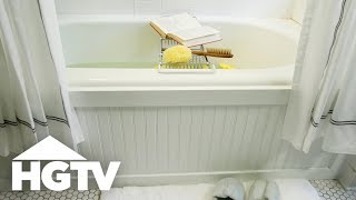 How to Frame Your Tub With Beadboard  HGTV [upl. by Rimaa]