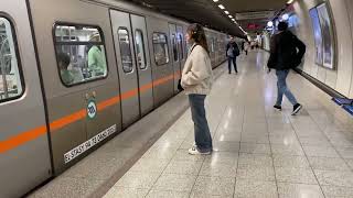 Athens metro Syntagma station line 3 Μετρό Αθήνας σταθμός Συντάγματος γραμμή 3 [upl. by Emixam]