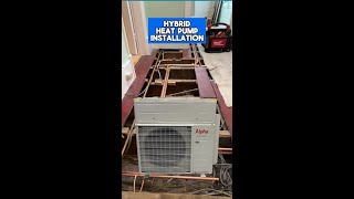 Hybrid heat pump installation Plumber installs full central heating system Gas Boiler [upl. by Daenis]