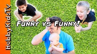 Funny Vs Funny CHALLENGE with HobbyKids and HobbyGuy [upl. by Phail]