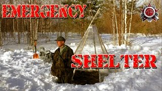 Fast Experimental Emergency Tipi Shelter [upl. by Llehcor]