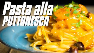 How to Make PASTA ALLA PUTTANESCA  Authentic Italian Recipe [upl. by Atteloiv]