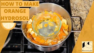 Making Orange Hydrosol at home without a furnace Distillation of hydrosol  Orange infused water [upl. by Bollinger]