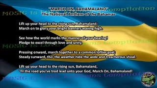 Bahamas National Anthem MARCH ON BAHAMALAND with music vocal and lyrics English [upl. by Vedette]